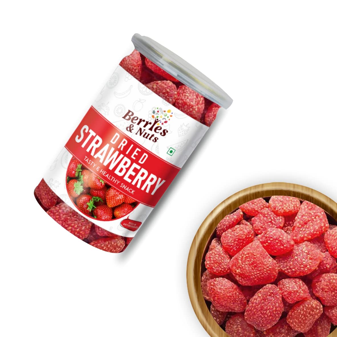 Berries And Nuts Dried Cranberry & Strawberry Combo | Cranberry 200 Grams & Strawberry 200 Grams