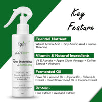 ktein 100% Plant Based Natural Hair Heat Protection with Xtra Shine Spray Hair Spray (200 ml)