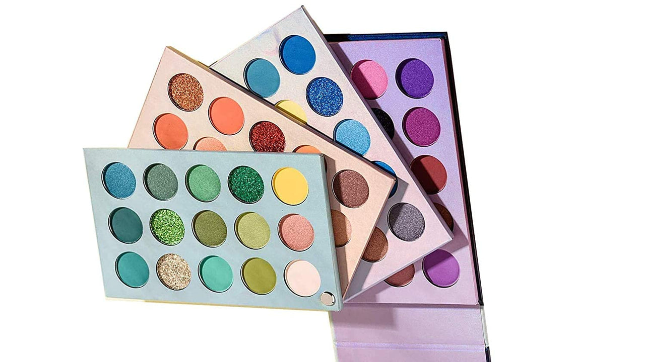 URBANMAC Eyeshadow Palette 60 Color Makeup Palette Highlighters Eye Make Up High Pigmented Professional Mattes & Shimmery Finish - Multicolor