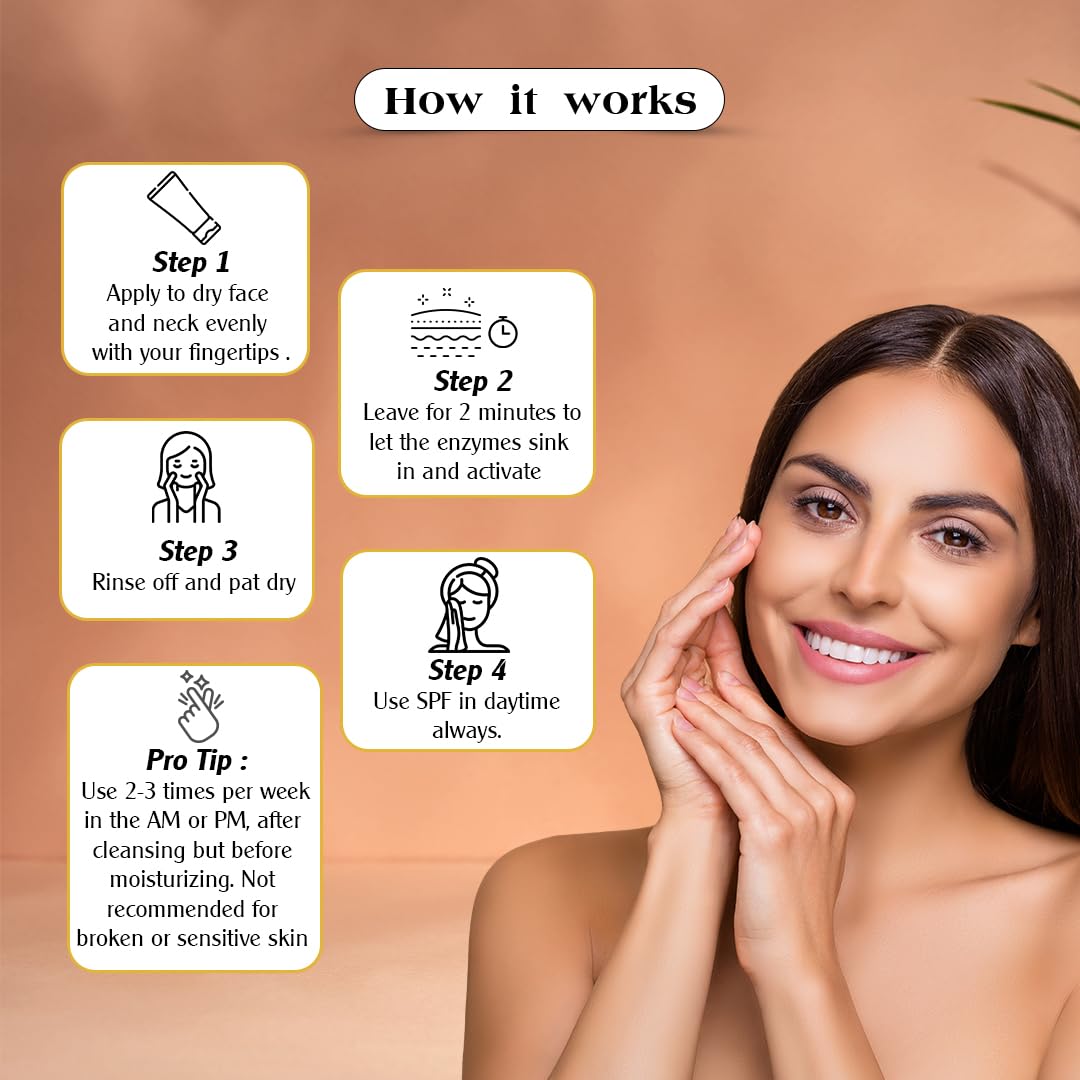 Coco Baya Exfoliating Peel Off Mask, Enriched with Papaya Extract, Aloe Vera Extract, Vitamin E & Vitamin B3, Suitable For All Skin Types, 100 ML
