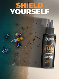 Beardo Max Sunscreen SPF 50 & PA+++ Spray for Men | Non-greasy Spray for Men | Easy Application of Sunscreen for Oily Skin | UVA UVB Protection | 50ml