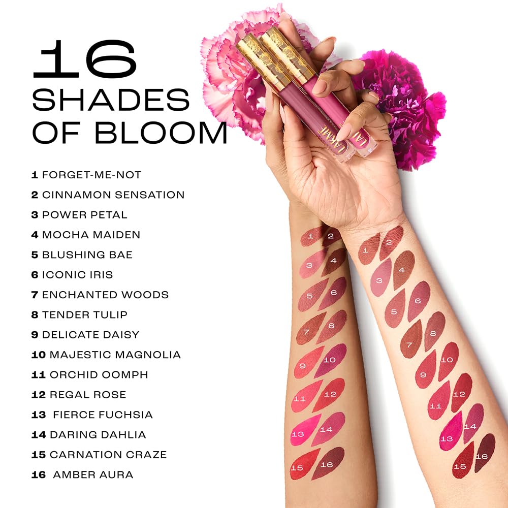 Lakmé Rouge Bloom Matte Lip Liquid, Matte Finish, Longlasting For Up To 14 Hours, Quick Drying & Transfer-Proof, Infused With Vita Rose For Smooth & Moisturised Lips - Enchanted Woods
