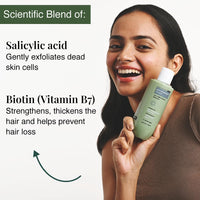 Bare Anatomy Anti Dandruff Shampoo | Reduces Up to 100% Dandruff and Strengthens Hair | Derma Approved Shampoo with Salicylic Acid & Biotin | Shampoo For All Hair types | For Women And Men | 250ml