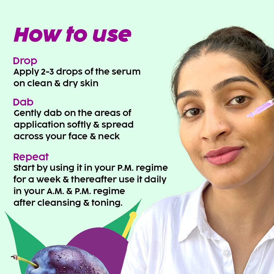 The Plant Fix Plix 2% Salicylic Acid Jamun Active Acne Control Dewy Serum 30 ml for Active Acne & Dark Spot Reduction with Caffeine for Breakout Control (Pack of 1)