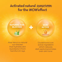 WOW Skin Science Sunscreen Gel For All Skin Types | SPF 55 PA++++ | With Glutathione & Aloe Vera Extract | Lightweight | Quick Absorbing | No White Cast | UVA & UVB Protection | 50 ml