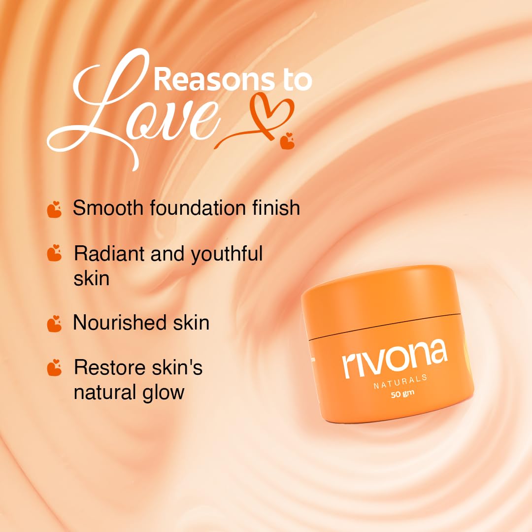 Rivona Naturals Honey & Saffron Face Cream | Brightening face cream with niacinamide and kojic | Glowing and Nourishing Skin | For Men,Women |Vegan,Dermatologically | 50 gm