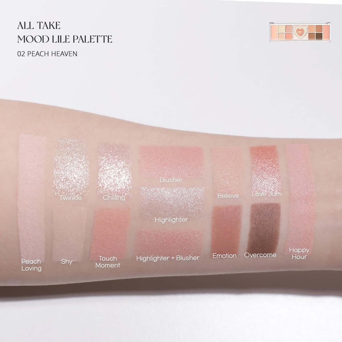 Peripera ALL TAKE MOOD LIKE PALETTE (02 PEACH HEAVEN (PERITAGE))