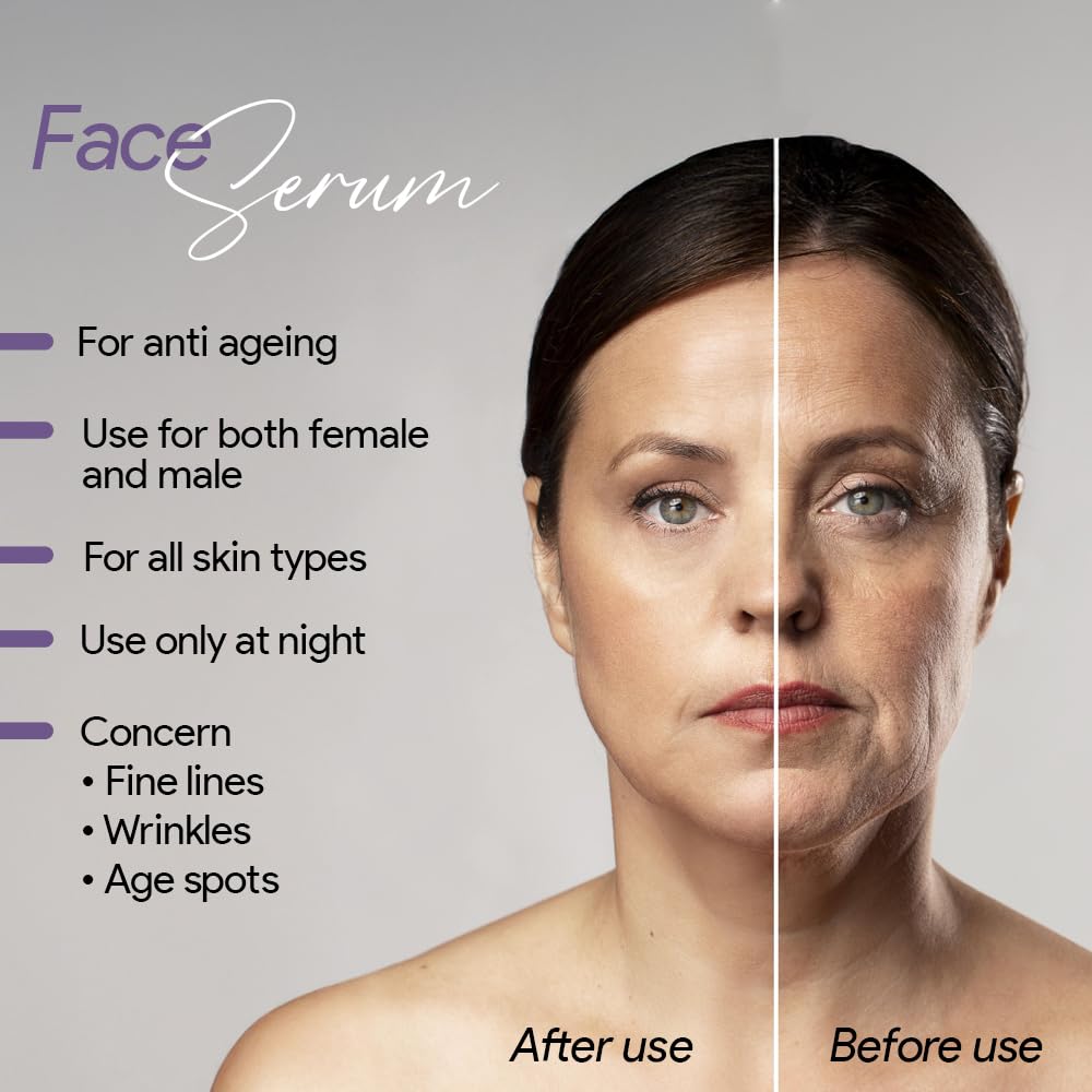 Vamp Beauty Anti-Aging Retinol Face Serum with Bakuchi Extract | Targets Wrinkles & Dark Spot | Improves Skin Firmness and Texture | For All Skin Types | 30ml