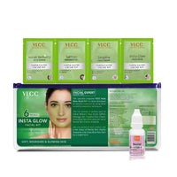 VLCC Salon Series Insta Glow Facial Kit (6 Facials) - 240g + 12ml | Fights Premature Ageing | Youthful Glow Facial Kit with Saffron & Berberry | Anti-Microbial and Complexion Brightening