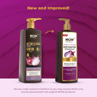WOW Skin Science Onion Oil Shampoo with Red Onion Seed Oil Extract, Black Seed Oil & Pro-Vitamin B5 | Controls Hair fall | Helps Strengthen Hair | No Sulphate No Paraben | For Men & Women - 1ltr