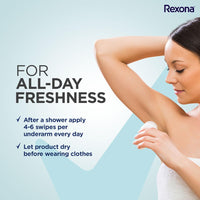 Rexona Shower Fresh Underarm Roll On Deodorant For Women, Antiperspirant, Removes Odour, Keeps Skin Fresh & Clean, Alcohol Free, Skin Friendly, 50 ml