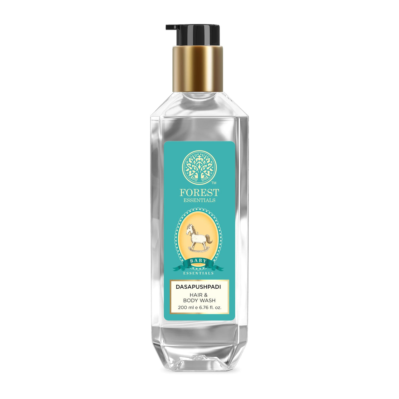 Forest Essentials Baby Hair & Body Wash Dasapushpadi | Gentle Skin & Hair Cleanser for Baby | 200 ml