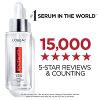L'Oreal Paris 1.5% Pure Hyaluronic Acid Serum for Face from Revitalift Derm Intensives for Dewy Looking Skin, Anti Aging Serum, 15ml (From Philippines)