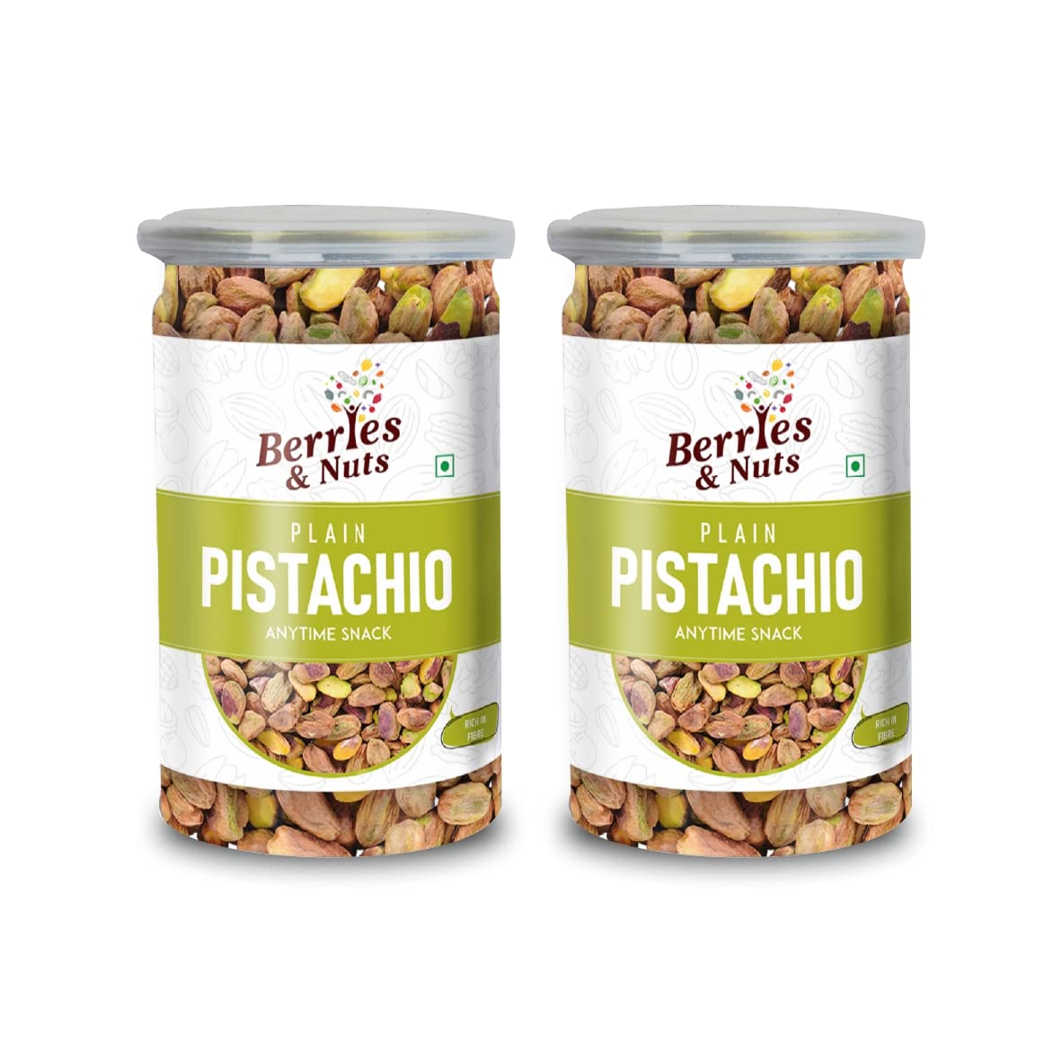 Berries And Nuts Premium Size Plain Pista Kernels | Pistachios without Shell, Unsalted Pista | 600 Grams | 3 Bottle of 200 Grams