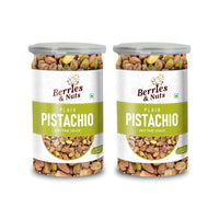 Berries And Nuts Premium Size Plain Pista Kernels | Pistachios without Shell, Unsalted Pista | 600 Grams | 3 Bottle of 200 Grams