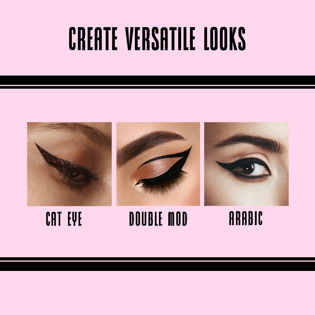 Dazller Eterna Eye Sensation Gel Eyeliner|Water-proof|Smudge-proof|Infused Herbal Extracts - Chamomile & Calendula|Flat Brush|Deep Matte Black|3g