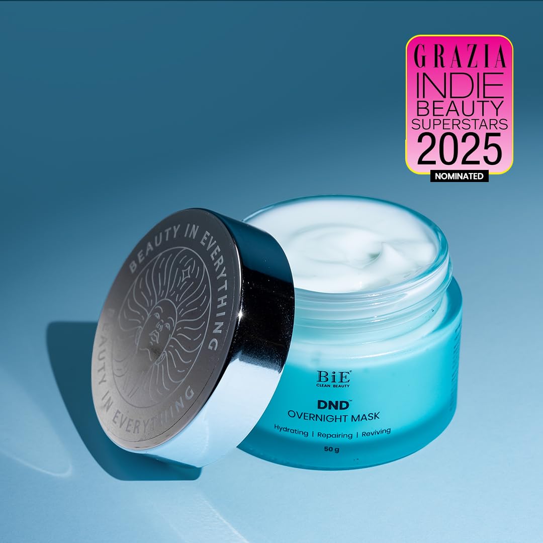 BiE DND Overnight Face Mask | With Ceramides & Bakuchiol For Skin Hydration | Collagen-boosting, Plumps Skin & Smooths Fine Lines | Non - Sticky Sleeping Mask | 50g