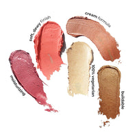 Ruby's Organics Cream Blush for Cheeks & Bronzer Duo Palette- Blusher for Face Makeup, Lightweight Flawless All Day Glow, All Skin Types, Natural &Paraben Free (Tan + Bronze) 9g