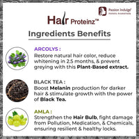 Passion Indulge Anti Grey Hair Serum -50 ml | Hair Proteinz Serum with Arcolys, Black Tea & Amla | Restore Natural Color