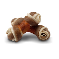 ZEUS Better Bones Dog Treats, Rawhide Free Healthy Dog Treats, Peanut Butter, Chicken-Wrapped Mini Dog Bones, 12 Count, 92749
