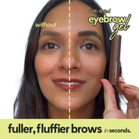 Ruby's Organics Dark Brown Tinted Eyebrow Gel with Castor Oil - Waterproof & Smudgeproof, Lifts, Shapes and Thickens Scanty Brows, Promotes Hair Growth, Natural & Non-Toxic Face Makeup for Women - 6ml