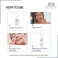 Derma Decode Azelaic Acid Brightening Serum for Glowing Skin - 10% Azelaic Acid, 1% Kojic Acid, Reduces Acne Marks, Dark Spots, Uneven Skin Tone, With Calming Aloe Vera & Cucumber, Fragrance-Free 30ml
