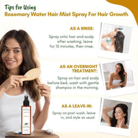 Mystiq Living Rosemary Water, Hair Spray for Regrowth| 100% Pure and Natural Hydrosol | Hair Mist (Pack of 2) - 200ML