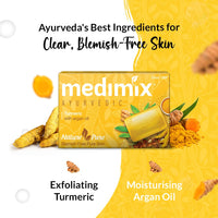 Medimix Ayurvedic Turmeric & Argan Oil Bathing Bar, 125 g (4 + 1 Offer Pack)