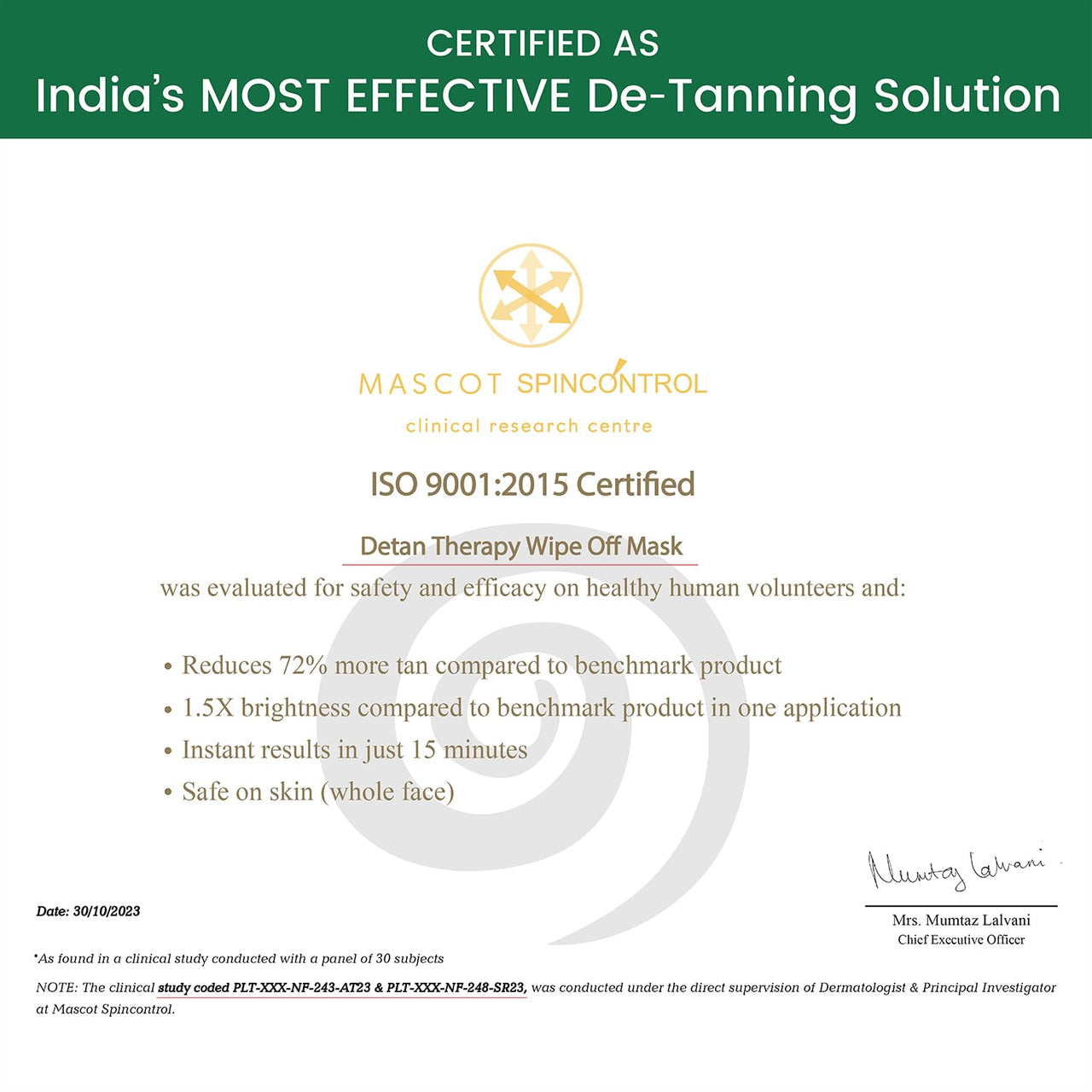 Nature's Essence Detan Therapy Wipe-Off Mask for Instant Skin Brightening and Lightening | Detan face mask for natural glowing skin | Removes All types of tan | Suitable for All Skin Types, 200g