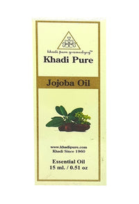 Khadi Pure Herbal Jojoba Essential Oil, 15 ml,Black