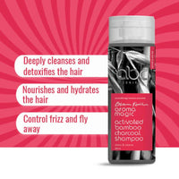 Aroma Magic Activated Bamboo Charcoal Shampoo | Cleanses, Detoxify, hydrates, & control frizz |with Lavender & Patchouli Essential Oil| All Hair Type| - 200ml