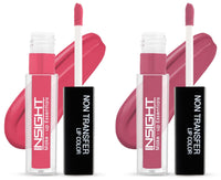 INSIGHT Non Transfer Matte Lip Color, 4Ml (25 Molten Pink) & Non Transfer Lip Color, 4Ml (24 Charmed)