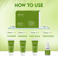 Jovees Herbal Salicylic & Azelaic Acid Anti-Acne & Pimple Mini Facial Kit For Oily & Acne Prone Skin | Easy 4 Step Facial Kit | For Multiple Use | For Men & Women 41g