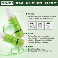 Conscious Chemist® Salicylic Acid Face Wash | 100ml | Face Wash for Oily & Acne Prone Skin for Women & Men, Glycolic Acid & CICA Extract, For Glowing & Radiant Skin, Vegan & Cruelty Free - Flashfix