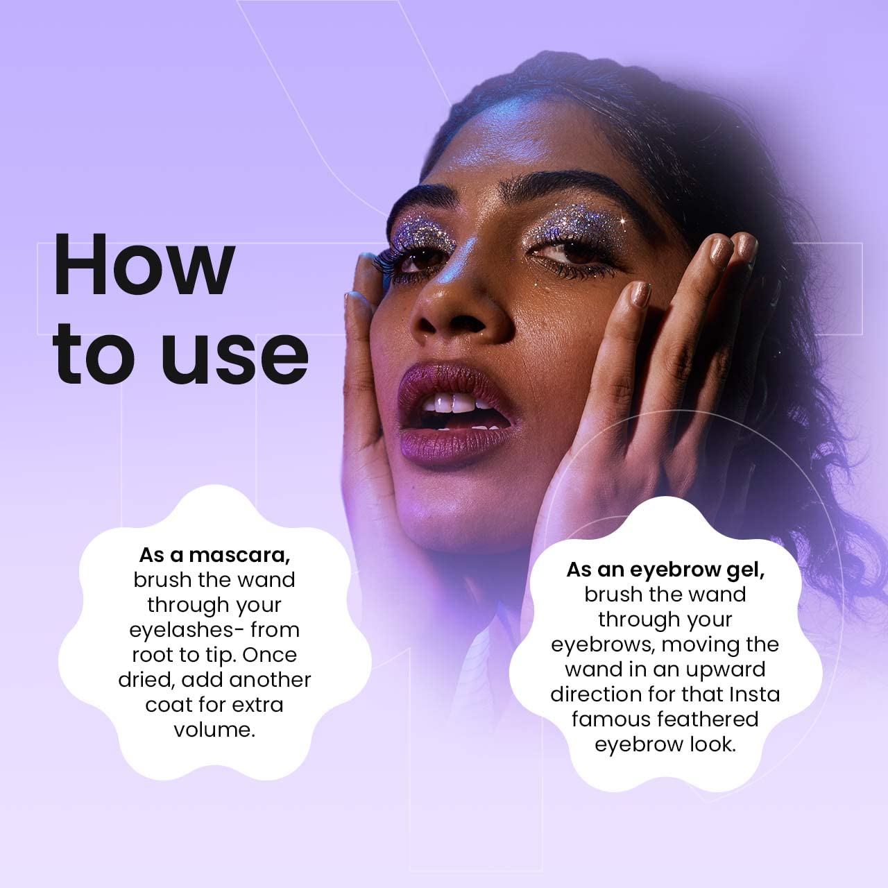 FAE Beauty 2-in-1 Volumising Mascara & Brow Gel | Lengthening & Buildable Formula | Easy To Remove | For All Genders | For Lashes & Brows | Vegan (Dark Brown)