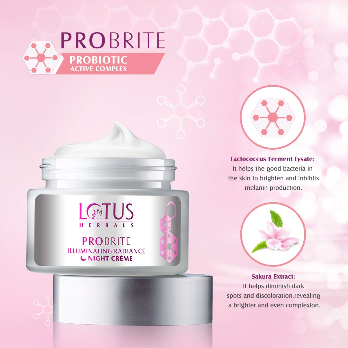 Lotus Herbals Night Cream for Soothing (Normal Skin) 50 g x Pack of 2
