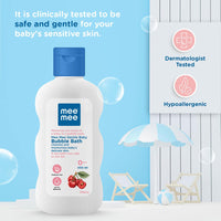 Mee Mee Baby Body Wash | Pk of 2 (400ml Each) With Cherry & Fruit Extracts | Tear-Free Formula | Moisturizes and Soothes Skin | Natural Head to Toe Baby Mild Bubble Bath Dermatologically Tested