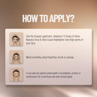 Swiss Beauty Drop & Glow Liquid Highlighter For Face Makeup | Illuminating Liquid Highlighter With Dewy Finish | Shade -Coppery, 18ml