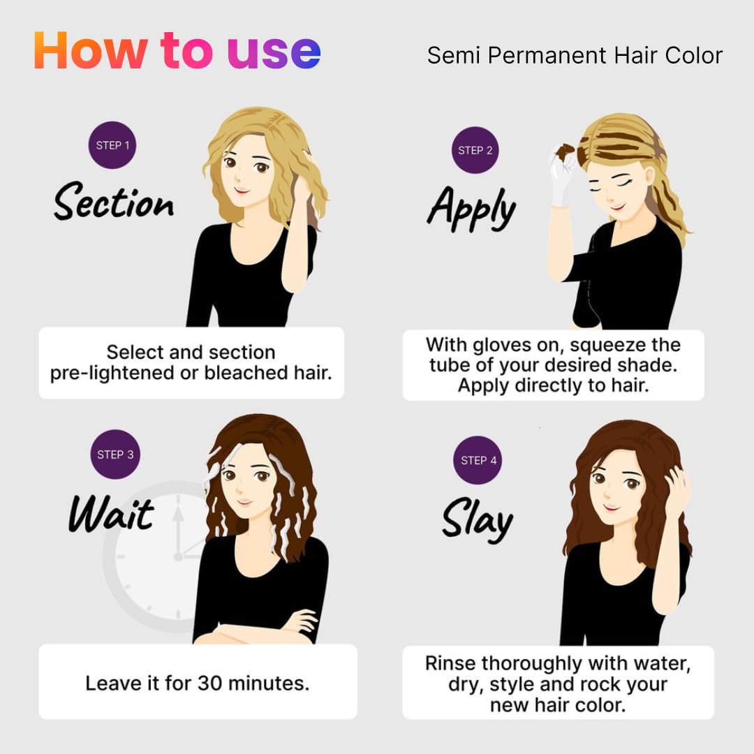 2.Oh! Italian- Hazelnut Brown Hair Color For Women & Men | Ammonia-Free DIY Semi Permanent Hair Color | Enriched with Argan Oil | Lasts upto 12-15 Washes