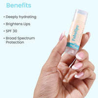 Earth Rhythm Fabulips Lip Balm with SPF 30 For Dry & Chapped Lips, Infused with Vitamin C & Hyaluronic Acid for Pigmented Lips- 5gm, Blue