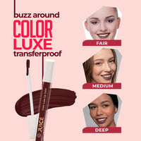 Juice Cosmetics Matte Luxe Lipstick - Vitamin E Enriched, Smudge-Free with Bio Retinol, Moisturizing Lock Technology, SPF 15, Long-Lasting (Maroon Bliss - M08)
