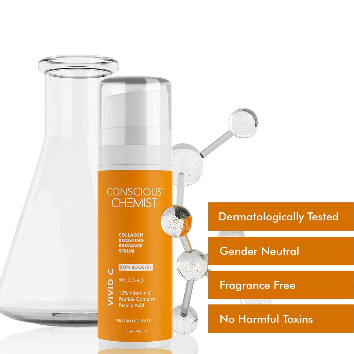 Conscious Chemist™ Vitamin C Face Cream SPF30 & 10% Vitamin C Face Serum (Advanced) With Ferulic Acid For Glowing Skin | Anti Aging, Skin Repair, Dark Circles, Fine Lines | All Skin Types | Pack Of 2