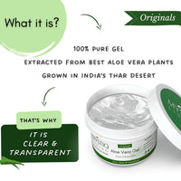 Mystiq Living Pure Aloe Vera Gel Raw (Clear & Transparent) for Skin, Face, Hair, Acne Scars - 220 GM | 100% Pure Natural Alove Vera Gel