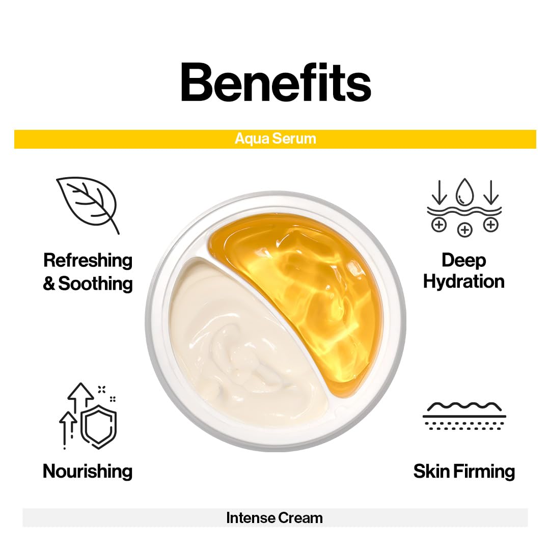 d'alba Piedmont Italian White Truffle Double Serum & Cream, Customizable 2-In-1 Intensive Skin Care, Cream For Elasticity And Brightness, Mild And Vegan Dual Cream