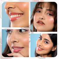 Tint Cosmetics 2.5ml Set of 2 Lipgloss, Peach & Nude, Non Sticky, Hydrating, Light Weight, Long Lasting, High Shine & Soft Natural Liquid Lip Gloss For Girl & Women (Coral & Roasted Chestnut)