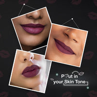 DAZLLER All Day Lipcolour|Moisturizing Kokum Butter|Non-Transfer & Smudge-Proof|8Hr Stay|Matte Liquid Lipstick for Women|Dlc004 Burgundy|6G