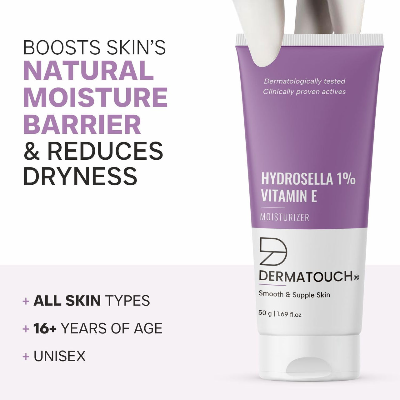 DERMATOUCH Vitamin E Moisturizer For Face | Daily Moisturizer Cream For Body - For All Skin Type - 50G