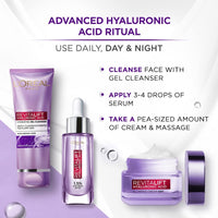 Loreal Paris Hyaluronic Acid Regime Combo Pack – Hyaluronic Acid Re - Plumping Serum 15ml + Hydrating Cream 15ml + Cleanser 100ml