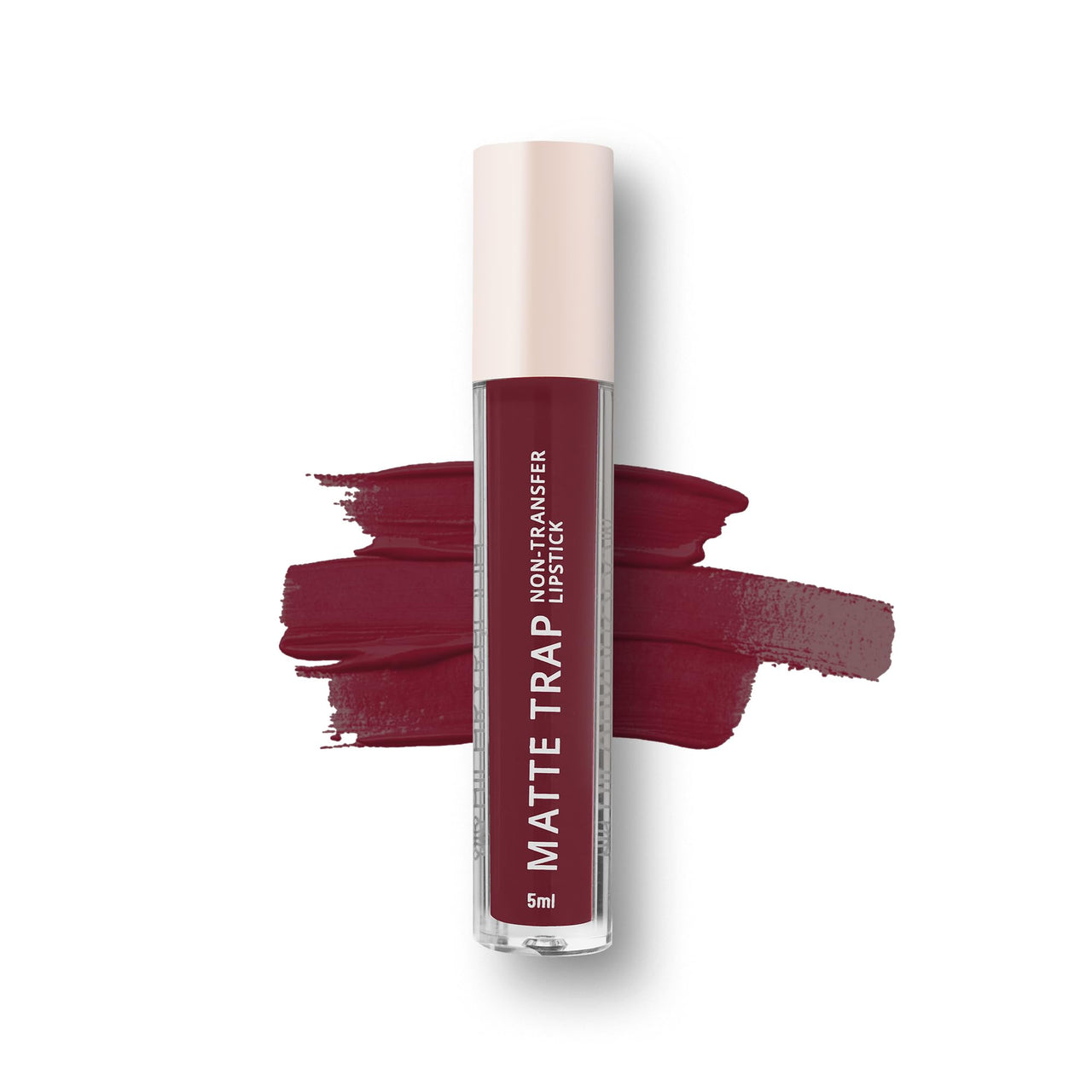 Hilary Rhoda Matte Trap Liquid Lipstick | Non-Transfer & Waterproof Lipstick | 8-Hour Long Stay | Non-Drying Formula | 5ml (Major wine - Shade 23)