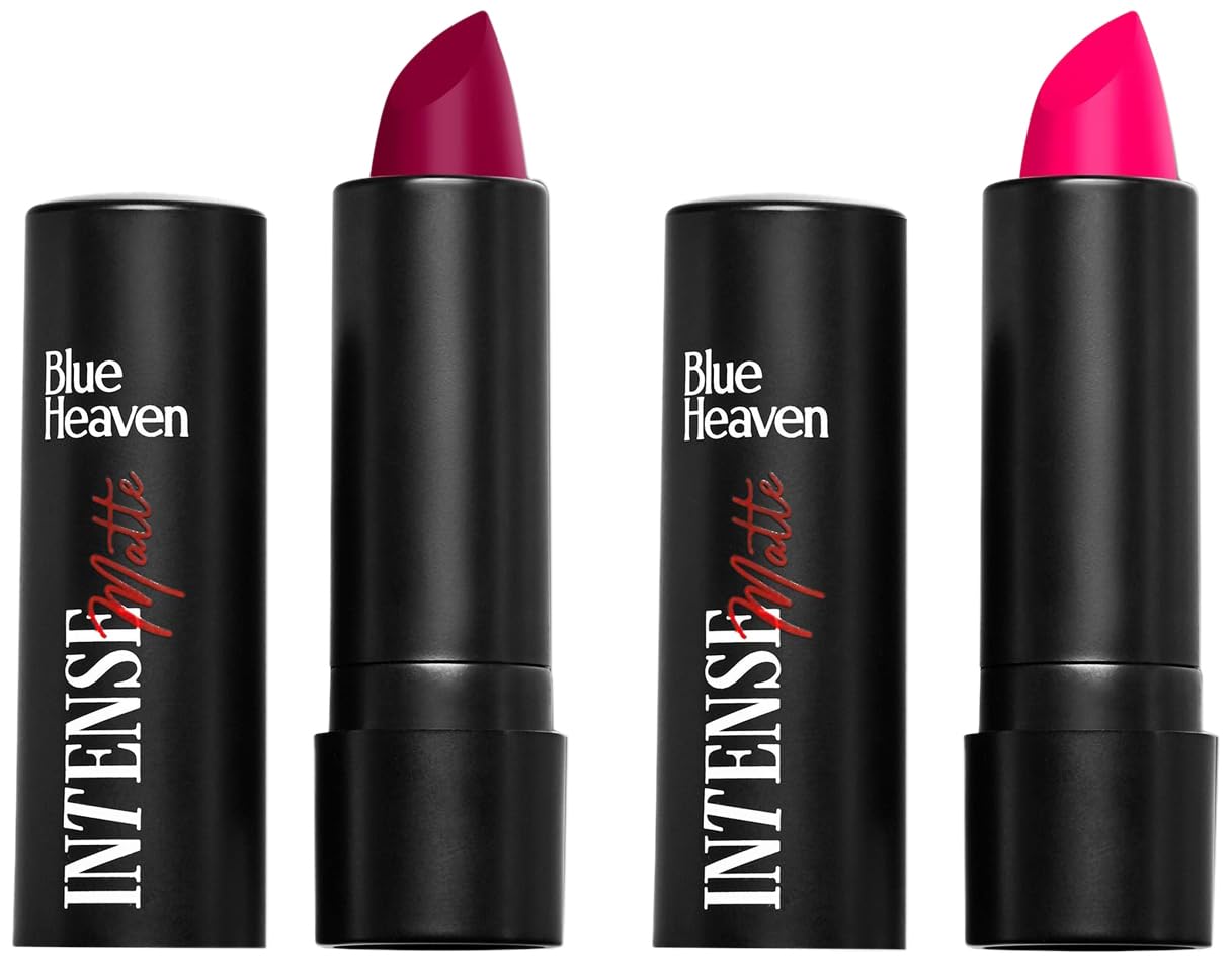 Blue Heaven Intense Matte Lipstick, Aged Wine 308, 14g & Intense Matte Lipstick, Pink Rush 306, 14g